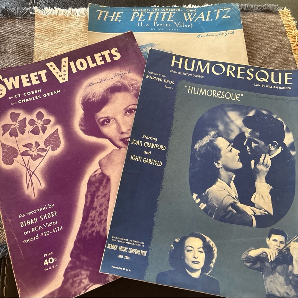 1951 Sweet Violets【Dinah Shore】 Sheet Music bundle